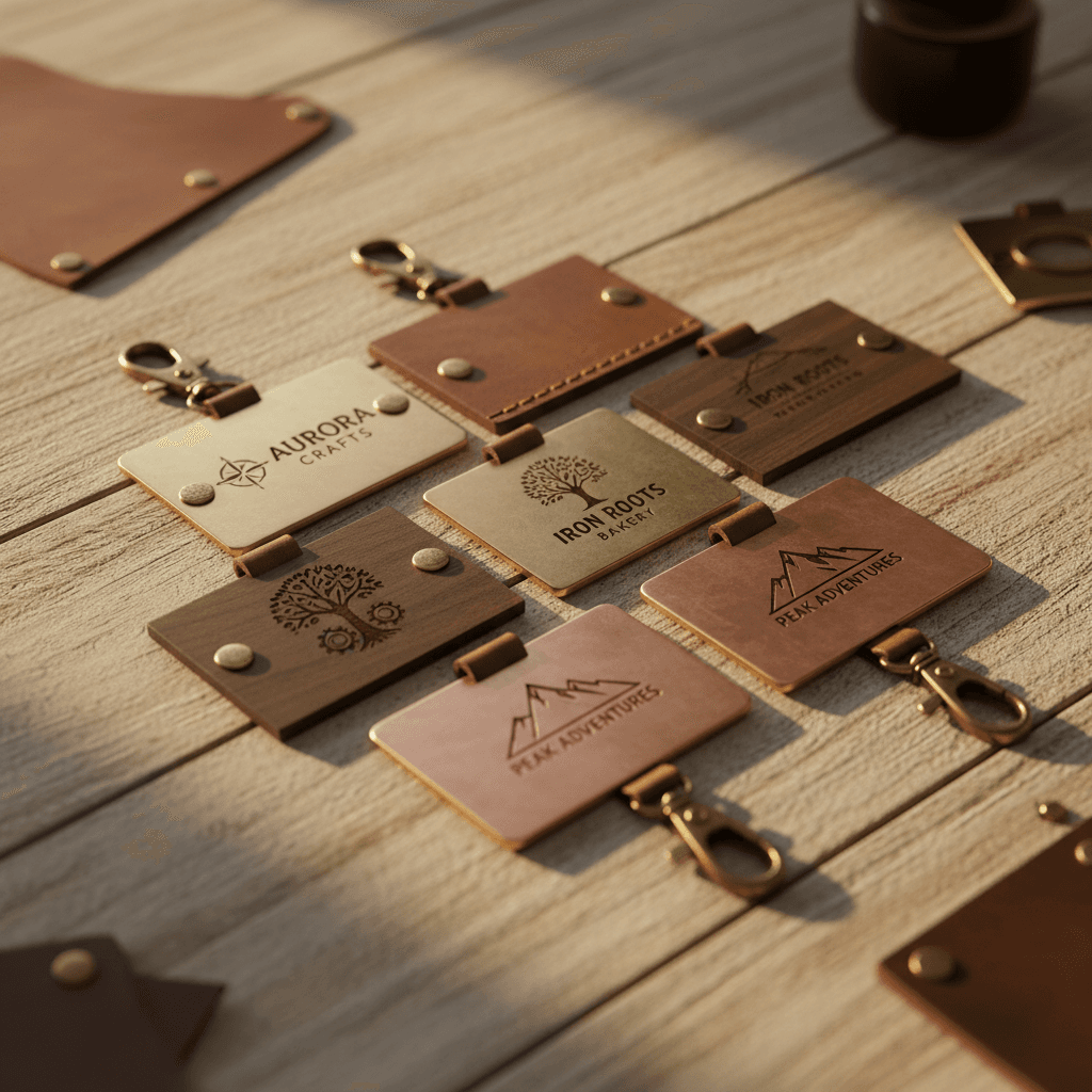 Batch of custom engraved corporate name tags